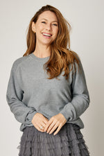 Silver Trim Ribbed Sweater (4 Colors)