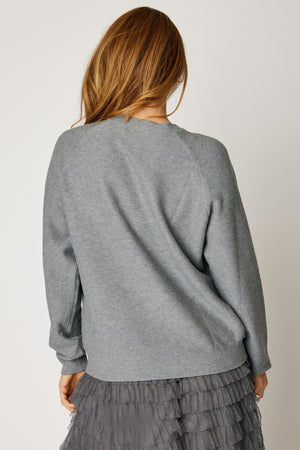 Silver Trim Ribbed Sweater (4 Colors)