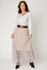 Swiss Dot Layered Skirt (3 Colors)