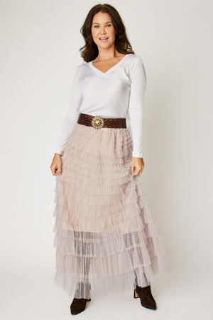 Swiss Dot Layered Skirt (3 Colors)