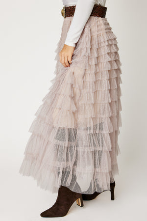 Swiss Dot Layered Skirt (3 Colors)