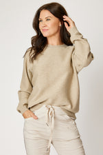 Silver Trim Ribbed Sweater (4 Colors)