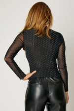 The Fitted Stretch Rhinestone Top (3 Colors)
