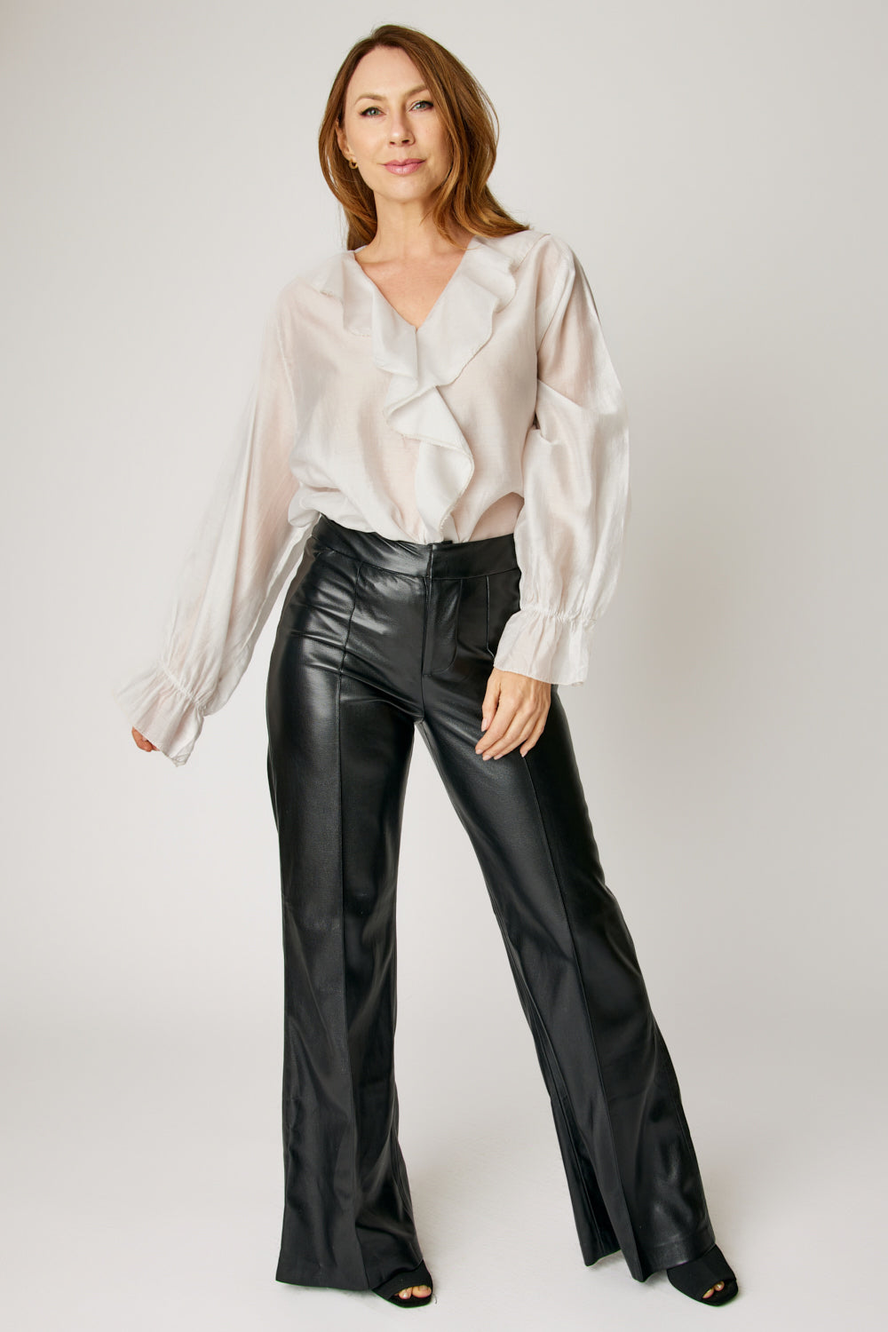 Ruffle Trim Blouse (3 Colors)