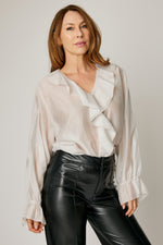 Ruffle Trim Blouse (3 Colors)