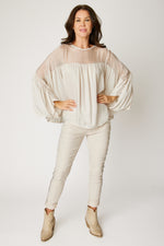 Italian Silk Gathered Blouse (3 Colors)