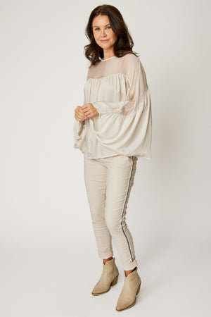 Italian Silk Gathered Blouse (3 Colors)