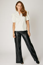 The Faux Leather Top (2 Colors)
