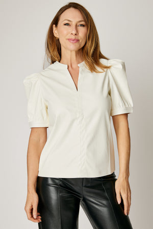 The Faux Leather Top (2 Colors)