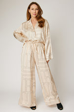 Geometric Satin Pant (Part of Set, 3 Colors)