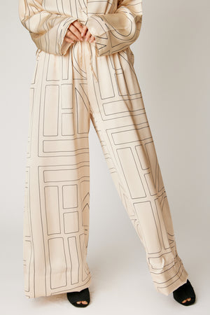 Geometric Satin Pant (Part of Set, 3 Colors)
