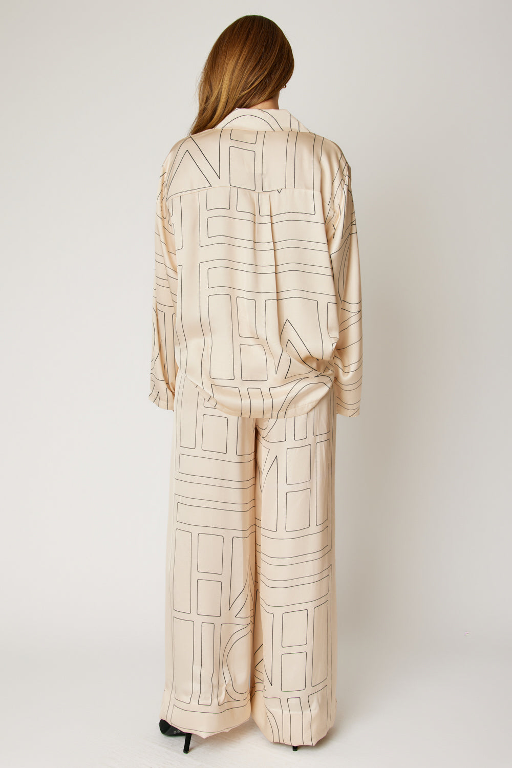 Geometric Satin Pant (Part of Set, 3 Colors)