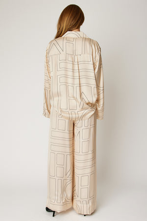 Geometric Satin Pant (Part of Set, 3 Colors)