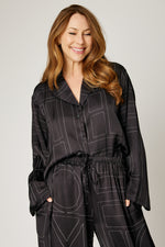 Geometric Satin Top (Part of a Set, 3 Colors)