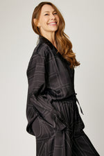 Geometric Satin Top (Part of a Set, 3 Colors)
