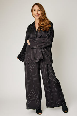 Geometric Satin Pant (Part of Set, 3 Colors)