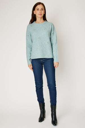 Embroidered Floral Sweater (3 Colors)