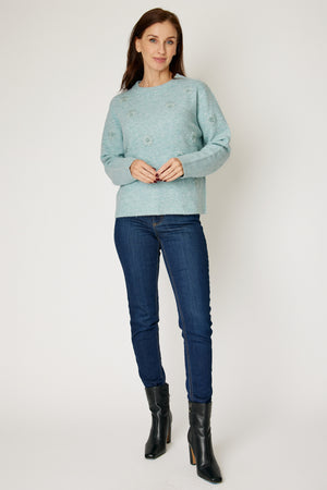 Embroidered Floral Sweater (3 Colors)