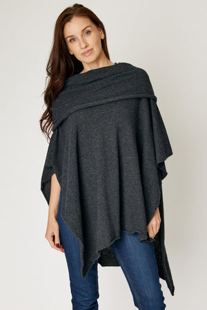 Off The Shoulder Poncho (4 Colors)