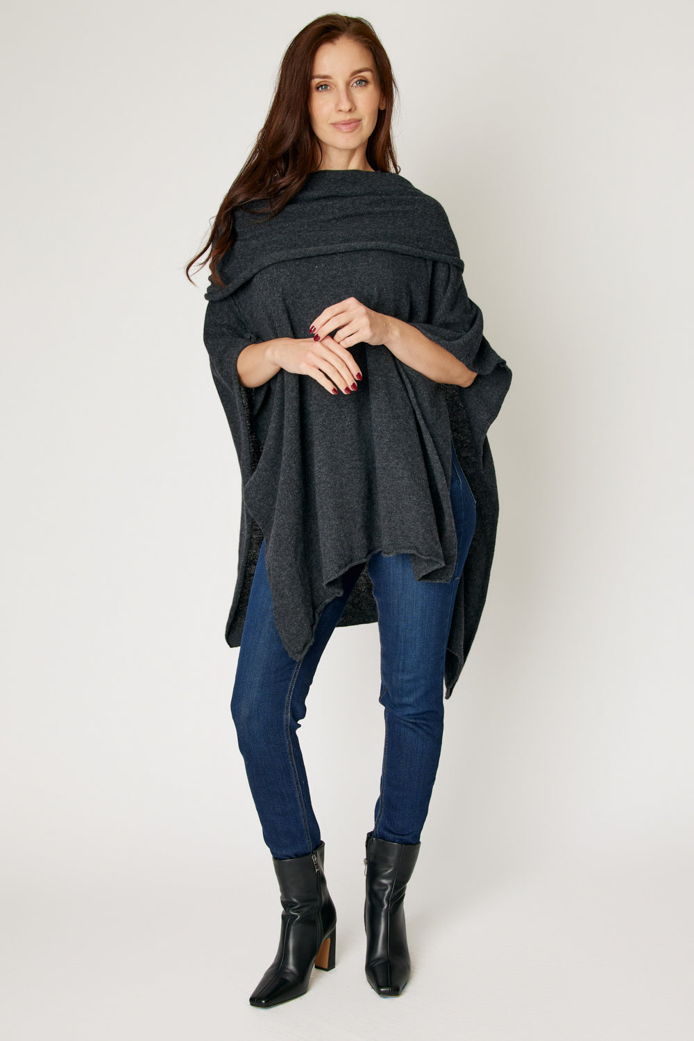 Off The Shoulder Poncho (4 Colors)