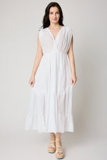 Deep V Cotton Voile Long Dress (4 Colors) - Jacqueline B Clothing