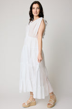 Deep V Cotton Voile Long Dress (4 Colors) - Jacqueline B Clothing