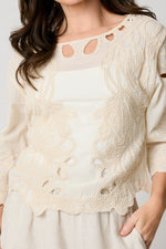 Embroidered Short Top (2 Colors) - Jacqueline B Clothing