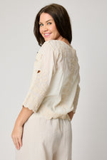 Embroidered Short Top (2 Colors) - Jacqueline B Clothing