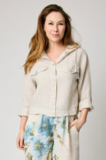 Hooded Denim Style Jacket (4 Colors) - Jacqueline B Clothing