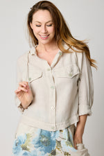 Hooded Denim Style Jacket (4 Colors) - Jacqueline B Clothing