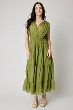 Deep V Cotton Voile Long Dress (4 Colors) - Jacqueline B Clothing