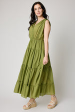 Deep V Cotton Voile Long Dress (4 Colors) - Jacqueline B Clothing