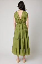 Deep V Cotton Voile Long Dress (4 Colors) - Jacqueline B Clothing