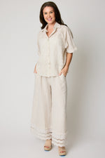 Eyelet Linen Blouse (2 Colors) - Jacqueline B Clothing