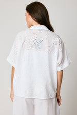 Eyelet Linen Blouse (2 Colors) - Jacqueline B Clothing