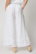 Eyelet Trim Linen Pant (2 Colors) - Jacqueline B Clothing