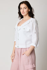 Hooded Denim Style Jacket (4 Colors) - Jacqueline B Clothing