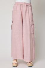 Linen Palazzo Cargo Pant - Jacqueline B Clothing