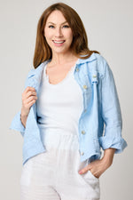 Hooded Denim Style Jacket (4 Colors) - Jacqueline B Clothing