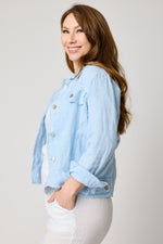 Hooded Denim Style Jacket (4 Colors) - Jacqueline B Clothing