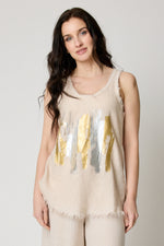 Foil Design Tank Top (2 Colors) - Jacqueline B Clothing