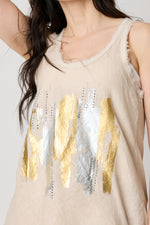 Foil Design Tank Top (2 Colors) - Jacqueline B Clothing