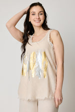 Foil Design Tank Top (2 Colors) - Jacqueline B Clothing
