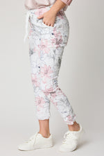 Pink Floral Italian Stretch Pant