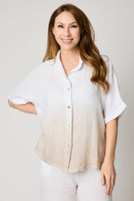Ombre Linen Blouse (2 Colors)
