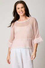 Cotton/Linen Mesh Top (3 Colors) - Jacqueline B Clothing
