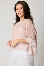 Cotton/Linen Mesh Top (3 Colors) - Jacqueline B Clothing
