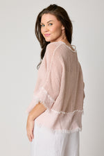 Cotton/Linen Mesh Top (3 Colors) - Jacqueline B Clothing