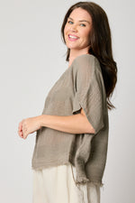 Gauze Stripped Tee (4 Colors)