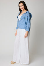 Hooded Denim Style Jacket (4 Colors) - Jacqueline B Clothing